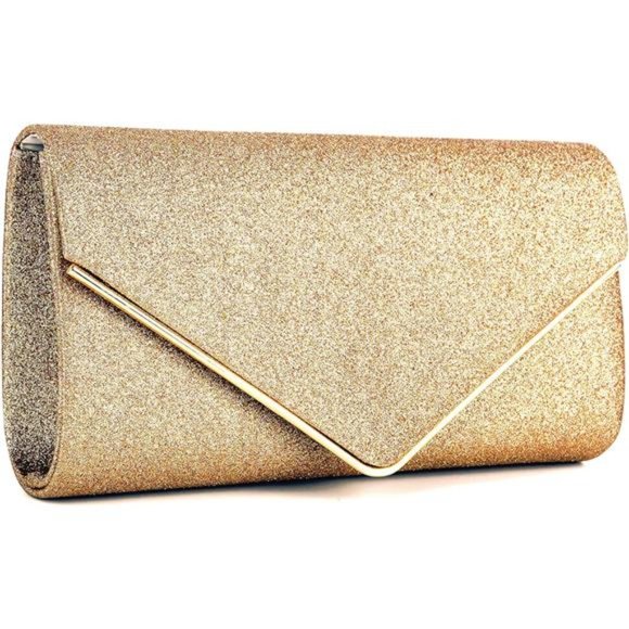 Clutch Purse Evening Bags Sparkling Shoulder Envelope Party Cross Body Handbags - Picture 3 of 6